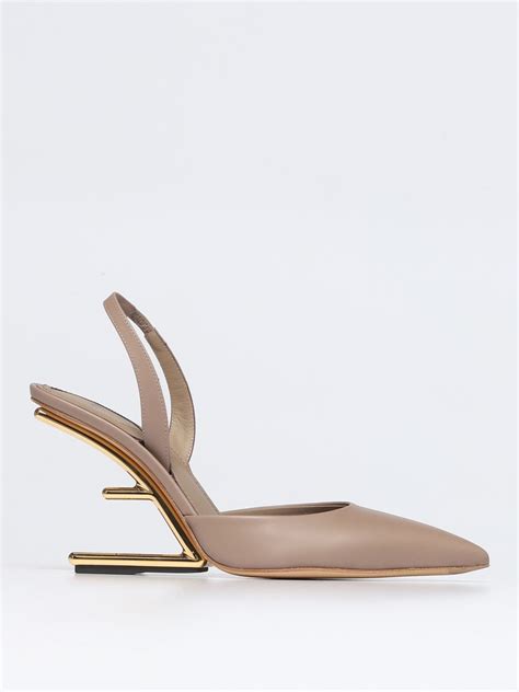 fendi f heels|Fendi high heel slingbacks.